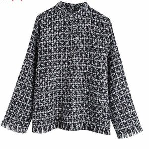 Zara Tweed Pullover Top